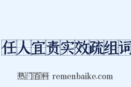 任人宜责实效疏组词是什么意思的图片